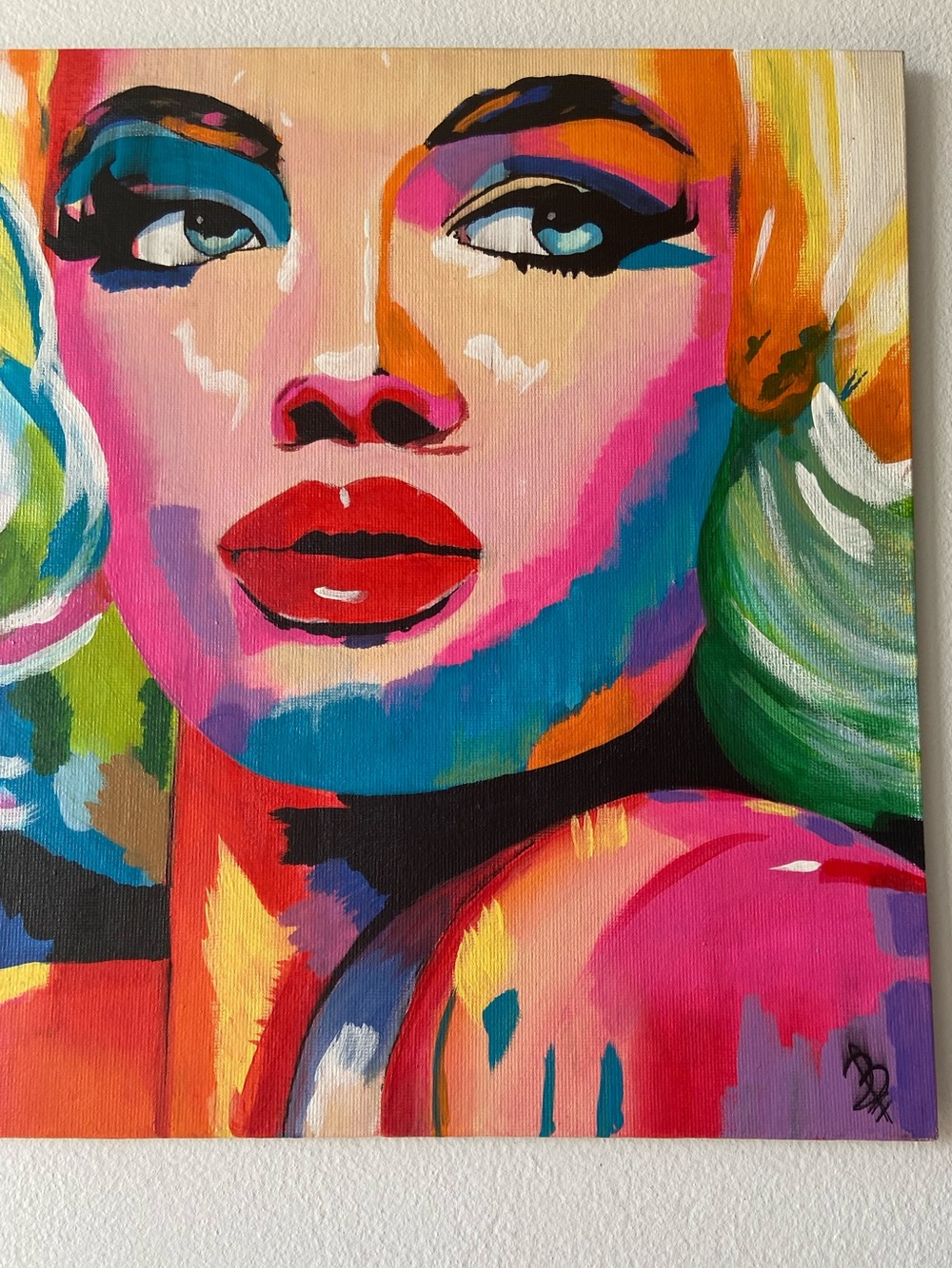 Original Hand Painted Pop Art Painting - Unique Handmade Canvas Decor WallArt